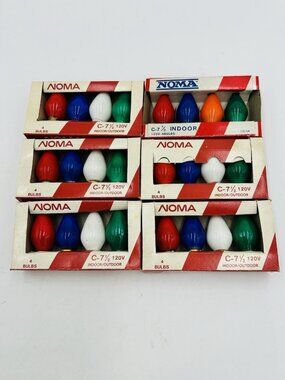 Noma C 7-1/2 Replacement Bulbs Christmas Lights Multicolor 7 Packs of 4